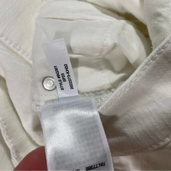 New J Crew 9” Demi Boot Crop Jeans White Wash Size 33 - Picture 7 of 11